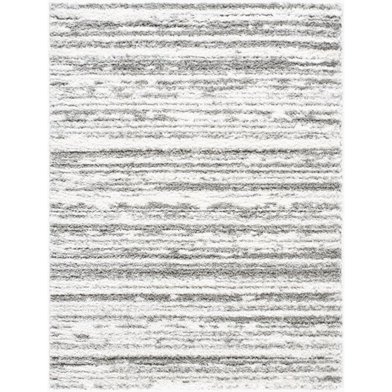 Mical  Modern Machine Woven Area Rug, Rectangle 6'7" x 9'0"