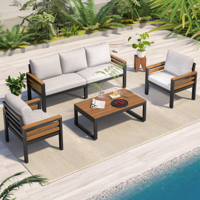 Sublime 5-person Outdoor Sofa Seating Group With Cushions