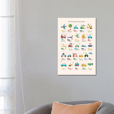 Retro Transport Alphabet - Wrapped Canvas Print