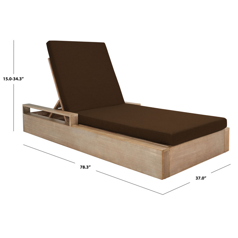 Lanai Outdoor Chaise Lounge, Dark Brown