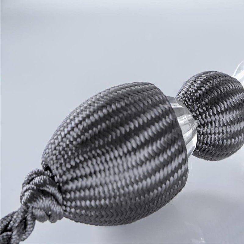 Canaan Earl Beaded Curtain Tieback, Charcoal