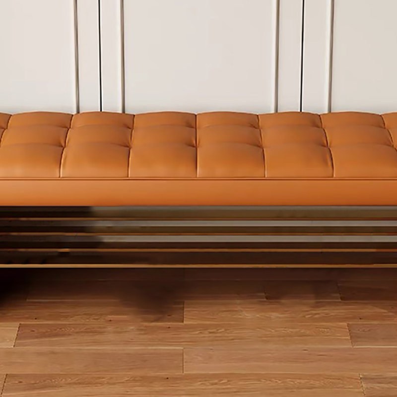 47.2in Shoe Storage Bench, Orange
