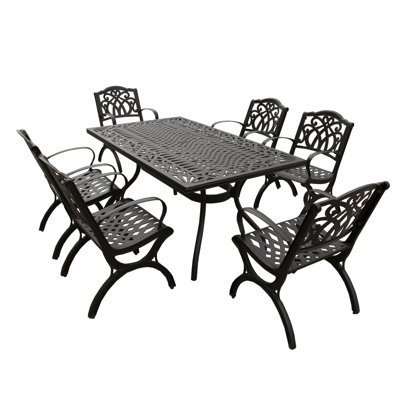 Diaonetta 6 - Person Patio Dining Set with Rectangular Table