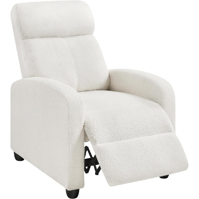 Canapé inclinable Mid-Century - Fauteuil inclinable simple rembourré avec positions réglables pour le salon, la chambre à coucher ou le cinéma maison