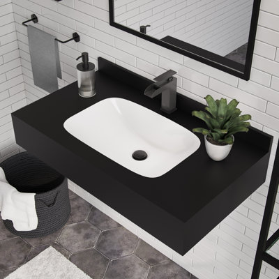 Avancer 36'' Wall Mount Sink In Blue Celeste