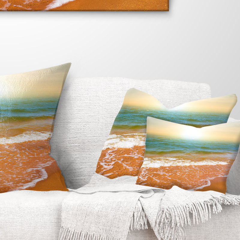 Coussin Seashore Clear Waters en début de matinée, Rectangulaire, 12 po x 20 po