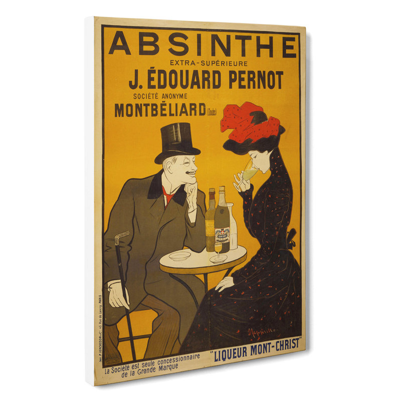 Vintage Absinthe - Wrapped Canvas Print, 50cm H x 35cm W x 3cm D