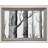 Silver And Silver Tree Trunks - Single Picture Frame Print-680026466