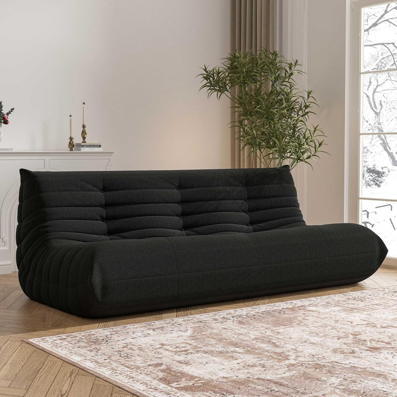 Ensemble de 3 chauffeuses, canapé-lit sur pied, fauteuil à billes d'angle, canapé Tatami, canapé d'angle (canapé, causeuse et fauteuil)