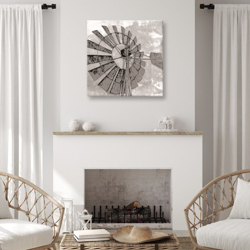 «Windmill» par Cindy Jacobs, art mural sur toile, H 24 po x l 24 po x P 1,5 po