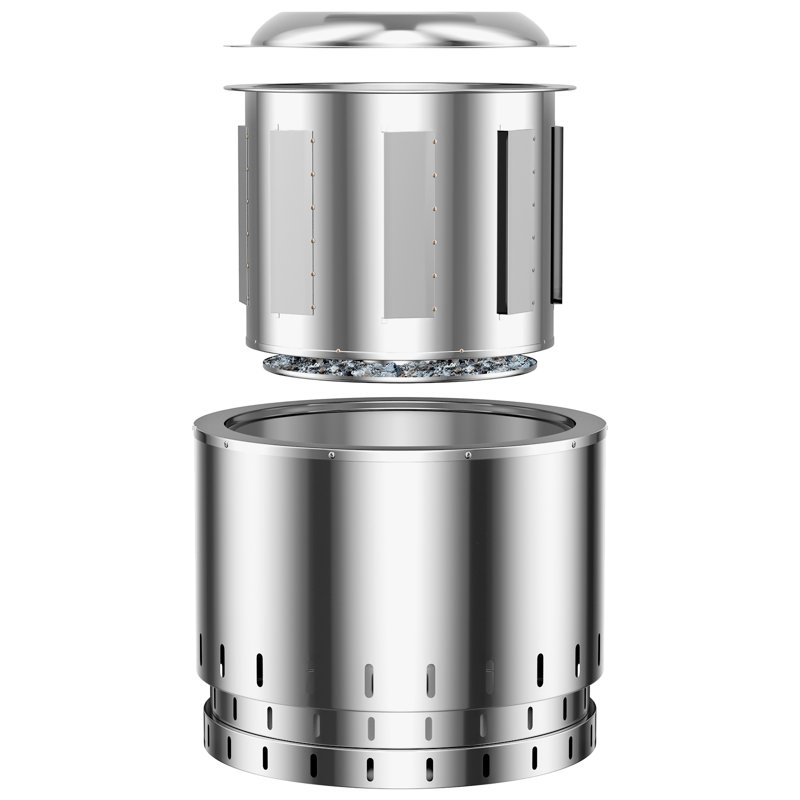 Briet 0.06 Stainless Steel Fire Pit & Grill