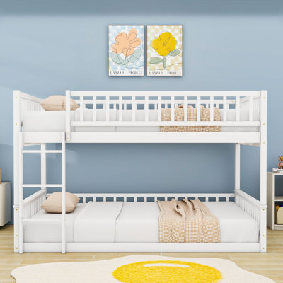 Lit superposé grand sur grand avec design détachable et échelle