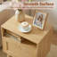 Table de chevet en rotin 22,83 po avec porte et tablette ouverte