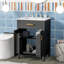 Ensemble de meuble-lavabo 24 po avec lavabo en céramique, meuble-lavabo peu encombrant - l 24 po x P 18 po x H 34 po, 2 portes à fermeture en douceur