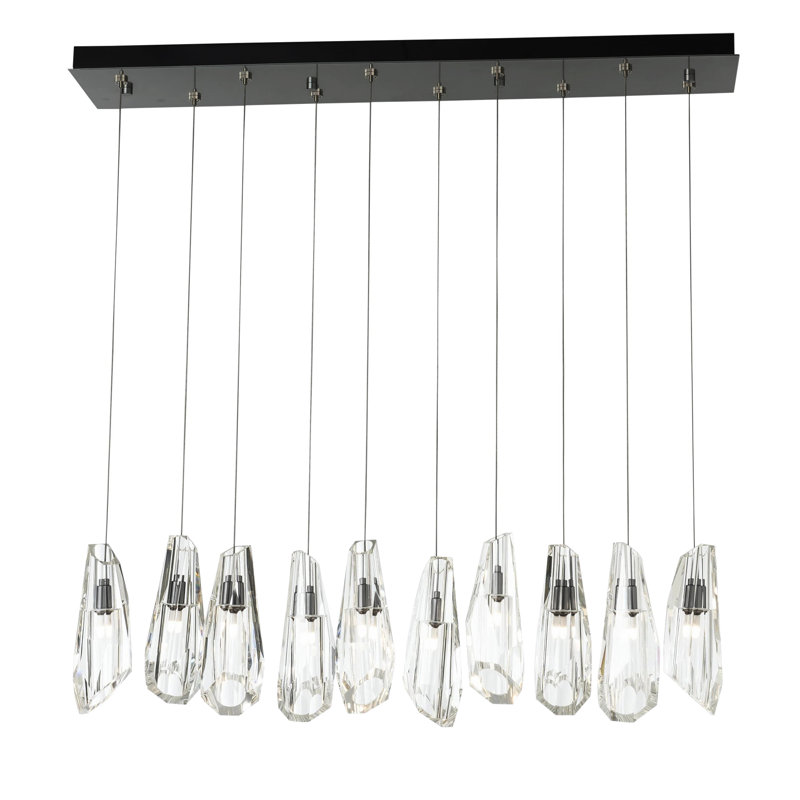 Luma 10 - Light Crystal Pendant, Black, 130" H
