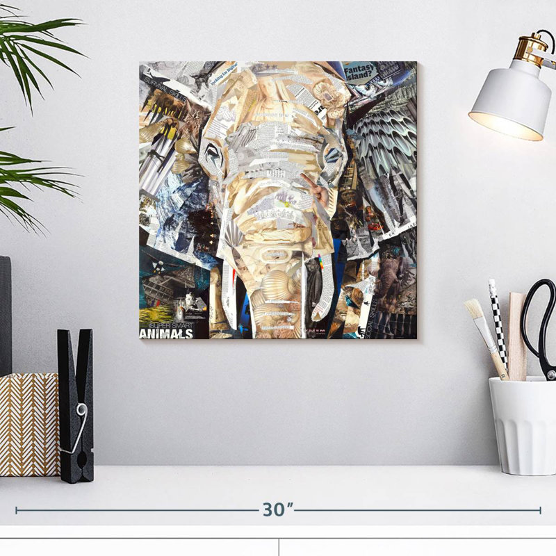 Éléphants Brampt, H 16 po x l 16 po