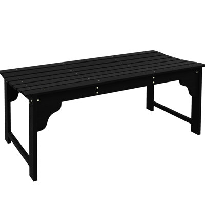Backyard Porch Bench, Wooden Garden Bench With Slatted Seat In Black. Two, Rustic Style. Easy Assembly. . 550 Lbs Capacity. 45.25" L X 19.75" W 17.75" H Black Outdoor For Garden, Patio. Backless
