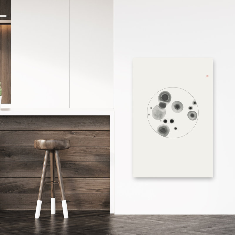 Abstrait encre abstraite, art mural organique contemporain, H 48 po x l 32 po