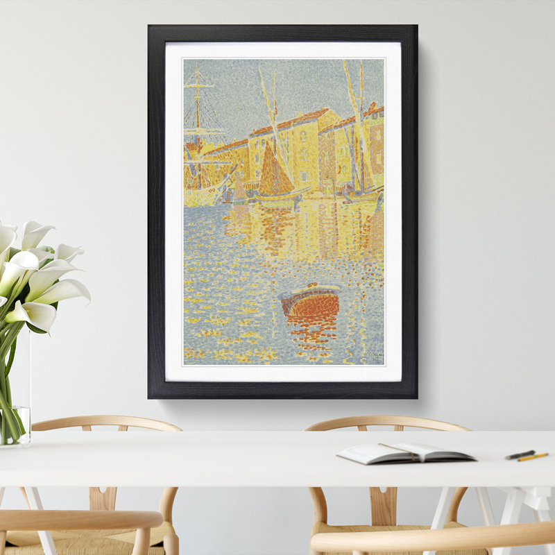 The Buoy Vol.1 by Paul Signac - Picture Frame Graphic Art, 36cm H x 27cm W x 2cm D, Black Framed