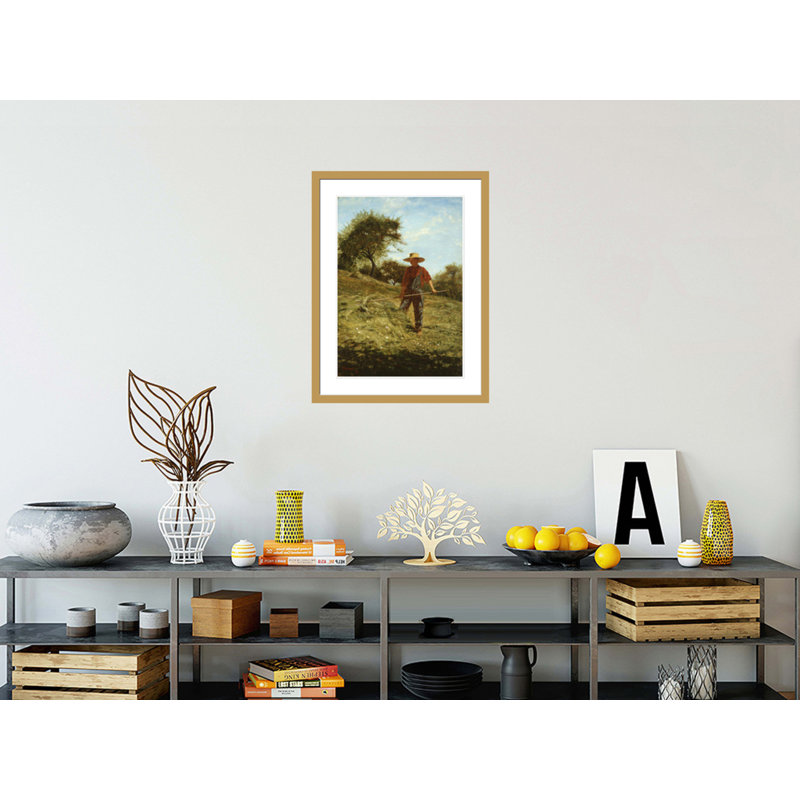 Haymaker par Winslow Homer - Impression sur toile encadrée, H 29,5 po x l 22,46 po