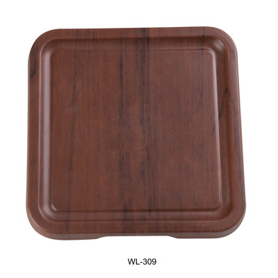 Yanco WL-309 Woodland 8 1/2" X 1" SQUARE TRAY WITH FOOT