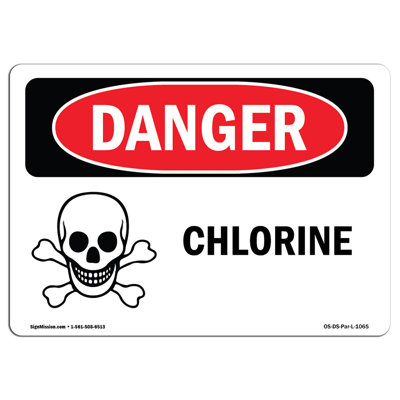 Chlorine Aluminum Sign 12 x 18