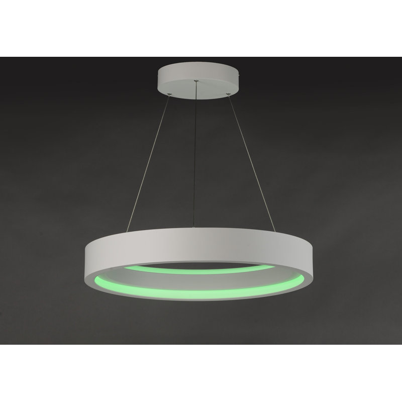 1 - Light Matte White LED Unique/Statement Pendant
