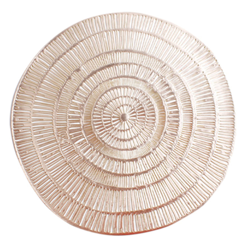 No Pattern Round Placemat, Gold