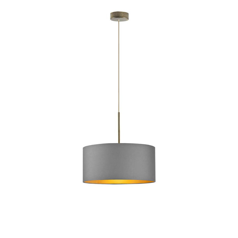 Surber 1 - Light Drum Pendant, Grey, Brown