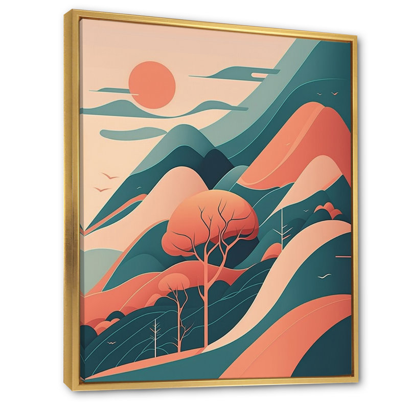 Impression graphique sur toile, impression sur toile, Cadre flottant doré, H 44 po x l 34 po x P 1,5 po