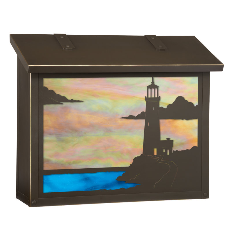 Brass Wall Mounted Mailbox, Gold Iridescent, Architectural Bronze