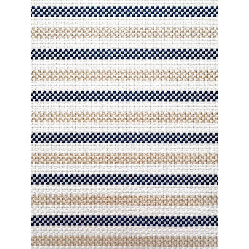 Red Marina Stripe Indoor Outdoor Table Runner 14x72, Navy Blue