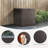 QIAYA Outdoor Wicker Storage Box, Big Size,Resin Brown Rattan Deck Bin with Lid, 160 Gallon,Water-resistant Liner Container for Patio Gardening Tools, Cushions, Pool Accessory,Pillows-101118682