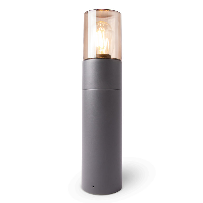 Daffodil Anthracite Metal Bollard Light, 50cm H x 11cm W x 11cm D