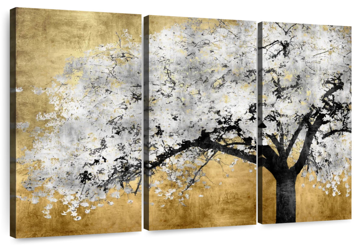 Lark Manor™ Harnek Silver Blossoms III | Wayfair
