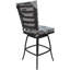 Tabouret de comptoir d'extérieur 26 po en métal avec coussin Bravin-1588621601