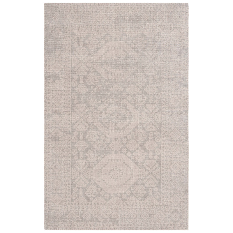 Batul Hand Loomed Wool/Cotton Oriental Rug in Taupe, Rectangle 3' x 5'
