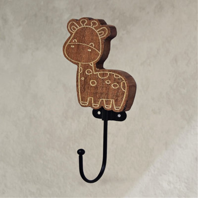 2 Giraffe Wall Hooks