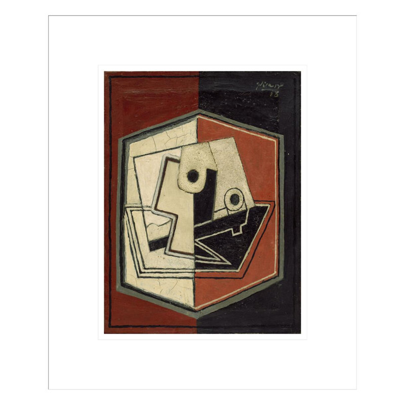 «Glass and Tube» par Pablo Picasso, impression giclée sur cadre, H 16,41 po x l 13,75 po