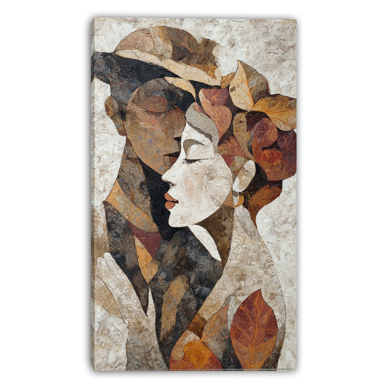 Art mural sur toile Cubist Gathering, L 30 po x H 40 po x P 1,5 po