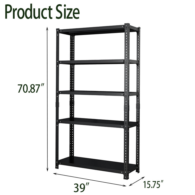 Support de rangement intérieur, 70.87" H x 39" W x 15.75" D, Noir