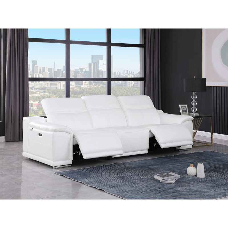 Canapé inclinable électrique Divanitalia, Blanc