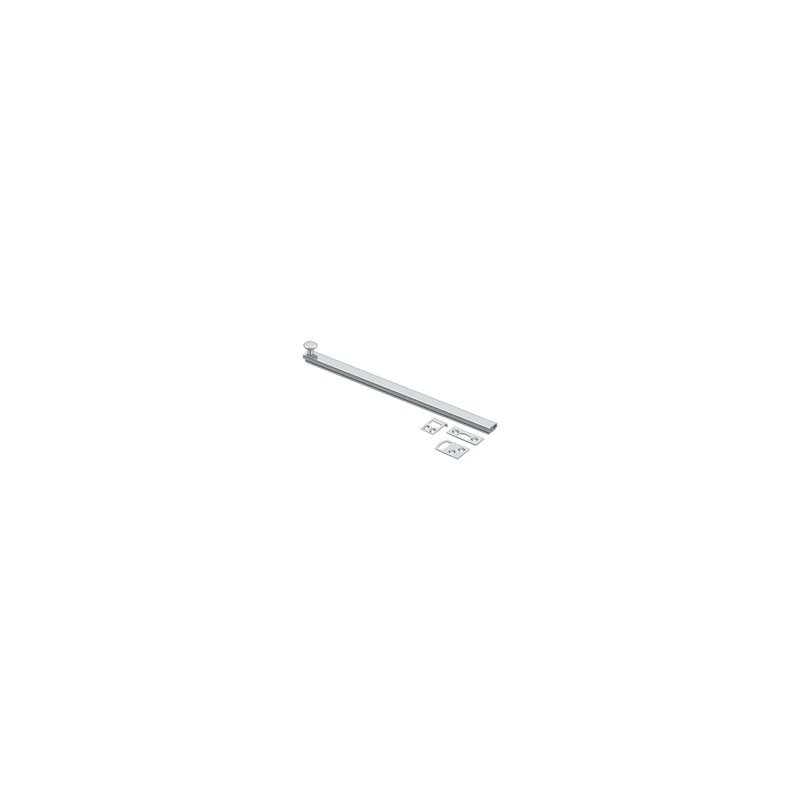Deltana 12SBCS15 12" Surface Bolt, Concealed Screw, HD in Brushed Nickel, Polished Chrome