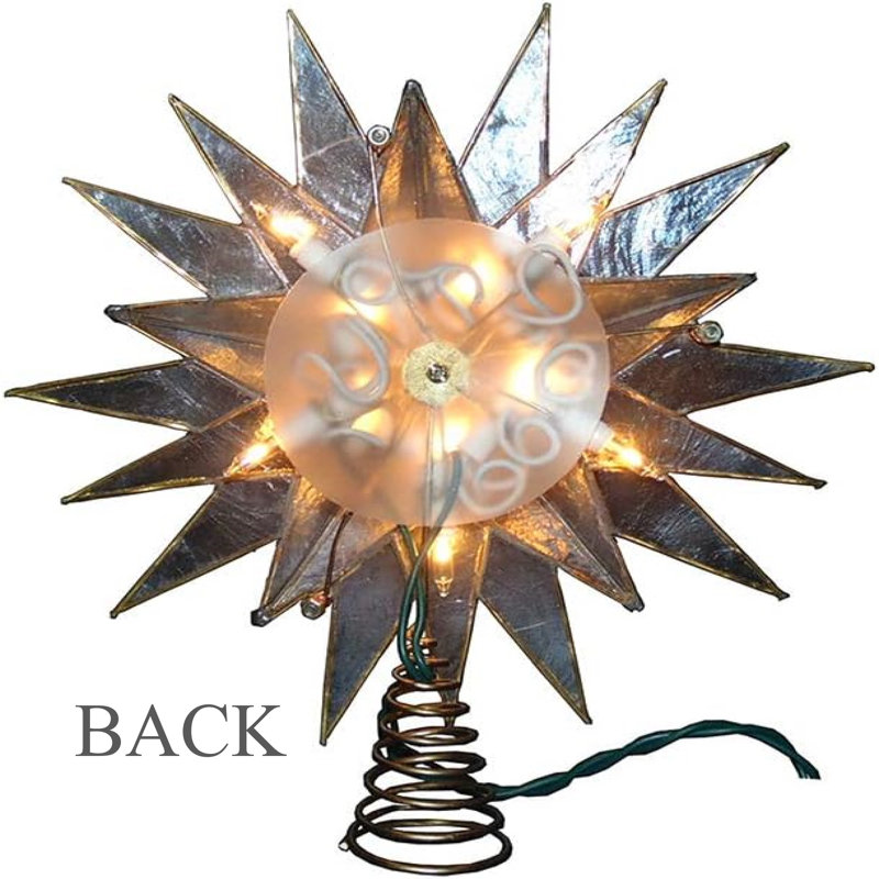 9.38'' Shell / Capiz Astrology & Stars Lighted Tree Topper