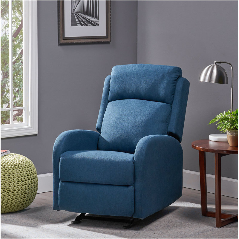 25" Wide Manual Rocker Standard Recliner, Navy Blue