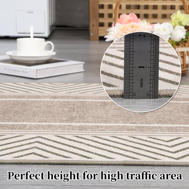 Dilvar Area Rug with Non-Slip Backing, Tapis de couloir 2 pi x 6 pi