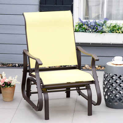 Fauteuil oscillant à bascule Backyard, filet de patio beige pour la véranda de jardin Joy d'extérieur - Balancelle