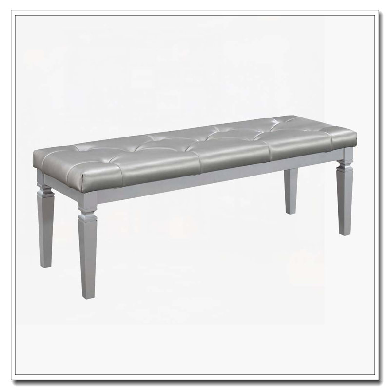 Banc de salle à manger capitonné en similicuir