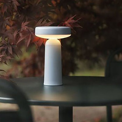 Lampe de table à galets La Caza Cali, sans cordon, rechargeable pour la maison, le salon, le restaurant et le chevet - Design minimaliste moderne