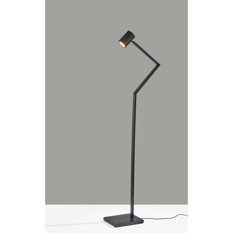 Cardie 48'' LED Task Floor Lamp, Lacquered Burnished Brass Finish